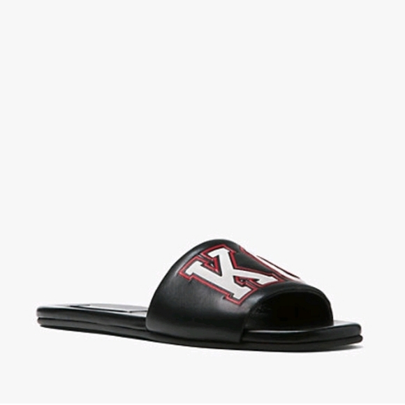 Delphine Michael Kors Collection Leather Slides - Picture 12 of 12